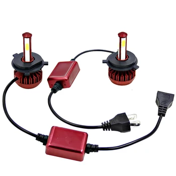 EURS(TM) 2vnt led buld accessorier IP65 8000lm raudona headllamp H1 H4 H7 9005 9006 12v 80W R7, auto apšvietimo sistemos, automobilių žibintų