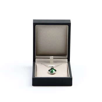 FANXI Black Jewelry Packaging Box Necklace Bracelet Bangle Gift Box Satin Inside