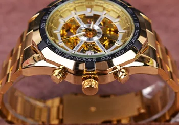 Forsining Klasikinis Skaidriais Aukso Vyrai Laikrodžiai Top Brand Prabangių Vyrų Sporto Automatinis Laikrodis Skeleto Žiūrėti Vyrų Riešo Žiūrėti