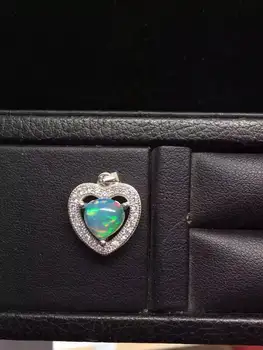 Gamtos opal pakabukas S925 sidabro Natūralus Akmuo Pakabukas Karoliai madinga, elegantiška, Romantiška širdies moterys šalis fine jewelry