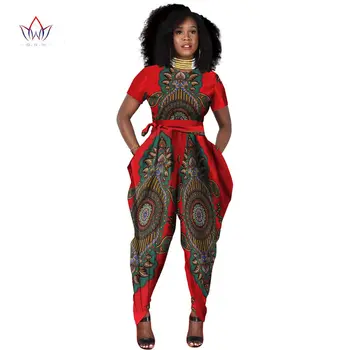 Gražūs ir pigūs afrikos moterų jumpersuit su spausdinimo moterys afrikos drabužių dashiki kelnes trajes africanos plius dydis WY856