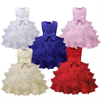 Gėlių Mergaitės Suknelė Vestuvių Baby Girl 3M-8Years Gimtadienio Komplektus, Vaikų Mergaičių Pirmosios Komunijos Suknelės Mergina Vaikų Šalis Nešioti