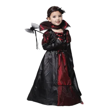 Helovinas Kostiumas Vaikams Princesė Vampyras Kostiumai Vaikų Diena, Ilga Suknelė Karnavalas Šalies Cosplay
