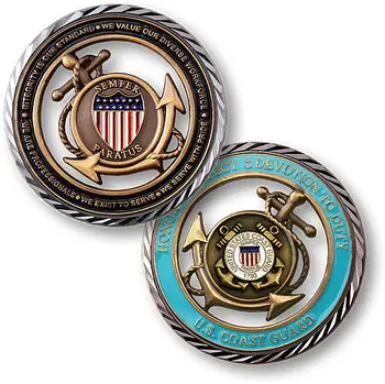 JAV karinio jūrų Laivyno ir Oro Pajėgų/ Coast Guard Pagrindinės Vertybės Iššūkis Monetos,Nemokamas Pristatymas