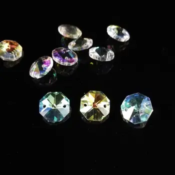 K9 crystal 2 skyles,Kristalų Priedais šviestuvo dalys 18mm AB 900pcs Kristalų aštuonkampis granulių, 