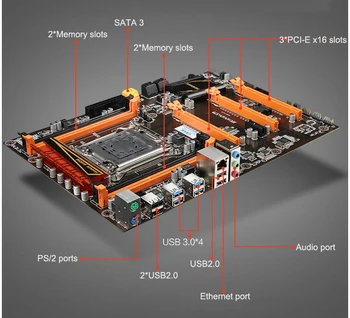 Karšto pardavimo Deluxe HUANAN X79 motininė plokštė PROCESORIUS operatyvinė atmintis (RAM kit Xeon E5 1650 C2 aušintuvas RAM 16G(4*4G) DDR3 1333MHz RECC visiems išbandyti