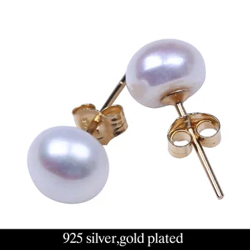 Karšto pardavimo prabangus originali gėlavandenių perlų papuošalų rinkinys bulvių formos perlų papuošalų komplektas su 925 sidabro-geriausia dovana moterims