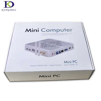 Kingdel Naują Atvykimo Specialus Pasiūlymas Mini PC NUC Intel i5 7200U i3 7100U HTPC HDMI VGA Ventiliatoriaus Mini PC Max RAM 16G Windows10 Linux