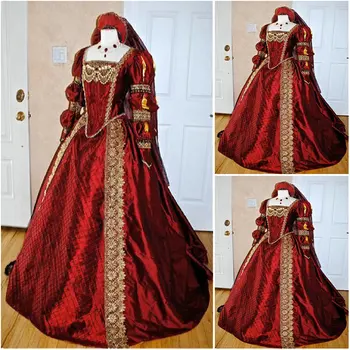 Klientas-pagaminti Senovinius Kostiumus Renesanso Suknelės Steampunk suknelė Gotikos Cosplay Helovinas Suknelės C-1179