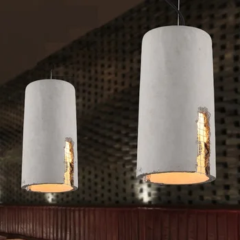 Kūrybos Cemento Droplight Loft Vintage Stiliaus Pakabukas Šviesos Šviestuvai LED Kabo Lempa Valgomasis Patalpų Apšvietimas Lamparas