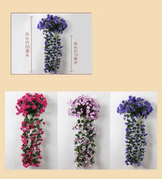 Lapinės violetinė dirbtinio šilko gėlių vestuvių namų dekoro girliandą augalų, gėlių kamuolys sienos netikrą 
