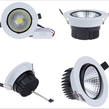 LED Downlight 5W 9W 7W 12W COB Įleidžiamas LED Lubų šviesos Vietoje Šviesos Lempa 220V Balta/ šiltai balta NEMOKAMAS pristatymas