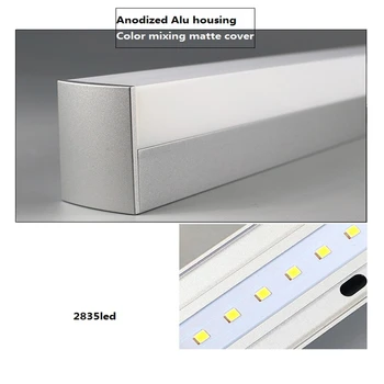 LED juostelė šviesos 40cm 50CM 220V 3 pusėje apšvietimas skalbinių kambarys ,kabinetas ,sienos montuojamas tualetą lentelė 8W-22W virtuvės spintoje, led lempa