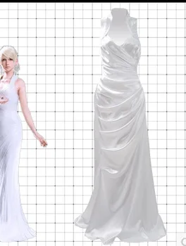 Lunafreya Nox Fleuret Suknelė Final Fantasy XV Cosplay Kostiumų Seksualus Kostiumas Baltas Fancy Dress Helovinas Mergina Pritaikyti Suaugusiųjų S-2XL