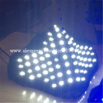 M. Naujo Dizaino LED Baltos Spalvos Šviesos lemputės Kaukė DJ Kaukės Šalies Halloween Party Prekes