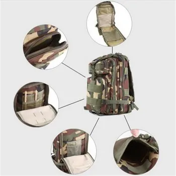 Mados maišelį camo kuprinė armijos ventiliatorius maišelį pečių maišą, 3 p Nailono aukštos klasės kelioninis krepšys nešiojamojo kompiuterio Nešiojamojo kompiuterio Kuprinė