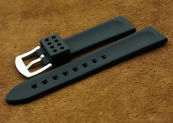MAIKES Naujų Laikrodžių Apyrankės Priedai Gumos Dirželis Žiūrėti Juostos Diržas Juodas 18mm 20mm 22mm Vyrų Silikono Sporto Watchbands