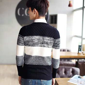 Male - male slim tipo megztinis megztinis jaunų vyrų megztinis
