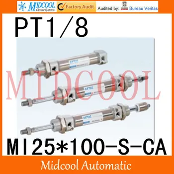 MI Serijos ISO6432 Nerūdijančio Plieno Mini Cilindrų MI25*100-S-CA pagimdė 25mm uosto PT1/8