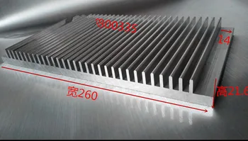Modulio didelės galios aliuminio radiatoriaus plotis 260mm, aukštos 21.6 mm, ilgis 100mm, Užsakymą bet kokio ilgio Aušintuvo Heatsink 260*21.6*100MM