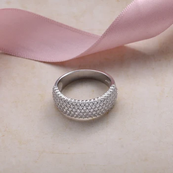 Moonmory Nauja 925 Sterlingas Sidabro Žiedas Su Aiškiai Cirkonis Romantiška Žiedai Moterims Vestuvių Dalyvavimą Prancūzijos Mados Juvelyrika