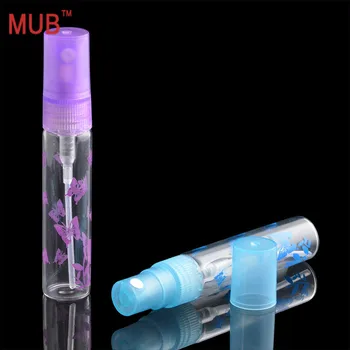 MUB - 6 ml (10 vnt./daug) Nešiojamų Mini Stiklo Vaporisateur Parfum Butelis Su 6 Spalvų Drugelis Spausdinimo Kvepalai Purškimo Buteliai