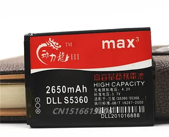 NAUJA DLL 2650mAh EB454357VU baterija Sumsung SCH-I509 gt-s5368 s5300 s5380 s5360 S5380D