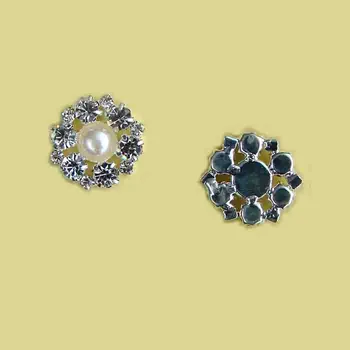 Naujas 15mm dydžio sidabro, kristalų, perlų žavesio flatback dekoratyvinis mygtuką mados drabužis, papuošalas priedai 30x daug nemokamas pristatymas