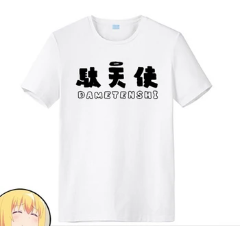 Naujas Gabriel DropOut T-shirt Tenma Gabriel Balta Anime vyrų Marškinėliai medvilnės trumpomis Rankovėmis Viršūnes Tee