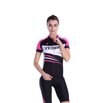 Naujas jojimo dviračiu nustatyti moterų kostiumai rinkiniai, trumpomis rankovėmis, dviračiu jersey šortai rinkiniai