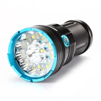 Naujas LED Vandeniui Žibintuvėlis/Taktinis 3 Režimas 20000 Liumenų 12x CREE XML T6 LED+ 4*18650 baterija +2*Kroviklis