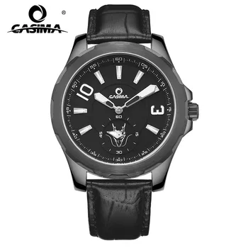 Naujo Prabangaus prekės ženklo laikrodžiai vyrams sport vyriški žiūrėti mados atsitiktinis sporto kvarco žiūrėti Odinis dirželis riešo laikrodžiai CASIMA# 8312
