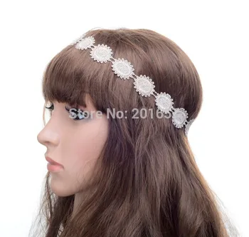 NAUJŲ Didmeninių ping Gėlių lapai saulės dizainas lankelis elastinga hairband plaukų aksesuarai, įvairūs 12pc/daug