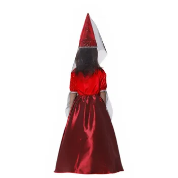 Naujų Mergaičių Raudona Goth Viduramžių princesė Renesanso Džuljeta Vaikas Helovinas Fancy dress up Ragana Princesė kostiumas