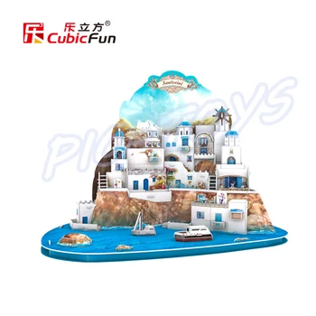 Naujųjų Metų Dovana Santorini Island 3D Dėlionę Modelis 