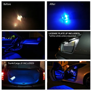 Nemokamas Pristatymas 10pc automobilių stiliaus LED Žibintai Hi-Q Interjero Paketas Rinkinys, Skirtas 