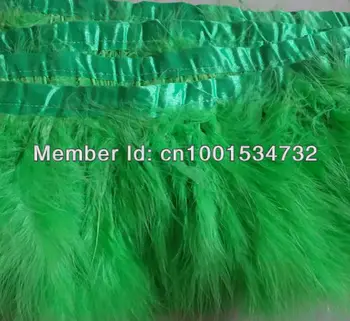 Nemokamas Pristatymas 10Yards 15-18cm pločio Žaliosios Marabu Plunksnų apipjaustymas Turkija Plunksnų apdaila pakraštyje už Sijonas, Suknelė Karnavalas custome