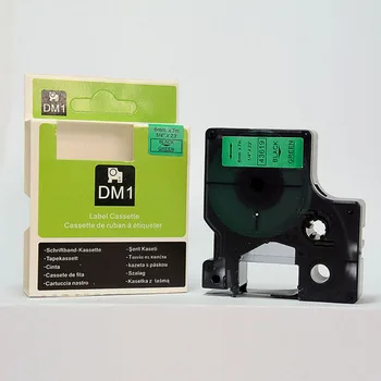 Nemokamas pristatymas 5 vnt 6mmX7m 6mm etiketės juosta juoda žalia 43619 suderinama d1 etiketės juostos su dymo d1 etikečių spausdintuvas