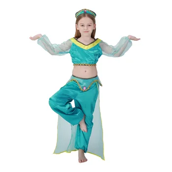 Nemokamas pristatymas Aladdin ir stebuklinga lempa Cosplay Kostiumai, Aladin& Jasmine Princesė Suaugusiųjų/Grils Etape Šokio Šeimos Drabužiai Kostiumas