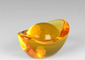 Nemokamas pristatymas Naujos atidarymo citrinas rašė Pasisekė aukso luito papuošalai namų dekoro amatų stiklo gabalo dydžio, Ne.