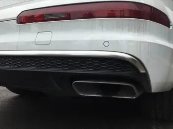 Nerūdijančio Galinis Kilimėlis Bamperis Raštas Juostelės šviesos Mažesnis apdailos dangtelio Apdaila 1pcs Audi Q7 4M. 2016 m. 2017 m.