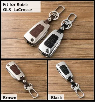 Nerūdijančio Plieno & Oda Automobilių raktų žiedas, skirtas Chevrolet Subtilus stiliaus Auto klavišą padengti Buick GL8 LaCrosse 5buttons Raktas