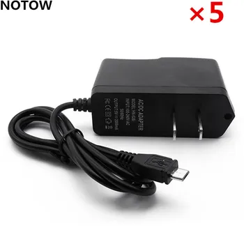 NOTOW (5vnt/lot )JAV Prijungti 5V 2A Micro USB Sieninis Įkroviklis Adapteris, Maitinimo Laidas, Skirta 