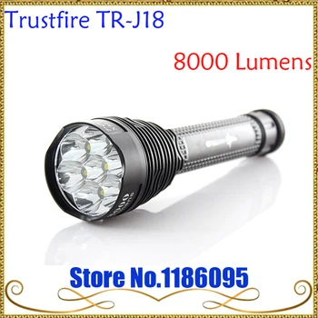Originalus Trustfire TR-J18 J18 Žibintuvėlis 8000 Liumenų 7 X CREE XML T6 LED pagal 18650 arba 26650 Baterija Vandeniui Didelės Galios Degiklio