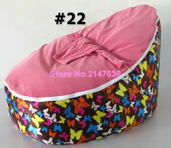 Pink Butterfly kūdikių maišą pupelių kėdė, tigro kailio hotsell vandeniui vaikai pupų sofa seat su 2 top apima - nemokamas pristatymas