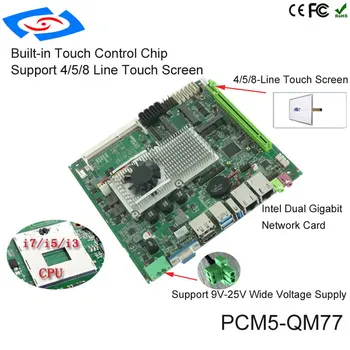 Pramonės Mini ITX Motininę Skaitmeninių Ženklų Kambarį PC Intel QM77 I3-3310M I5-3210M I7-3610QM Mainboard