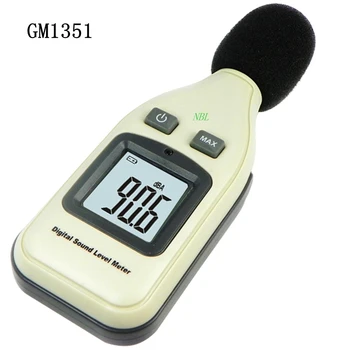 Prekės LCD 30-130dB Skaitmeninio Garso Lygio Matuoklis Nešiojamas Mini Triukšmo Garso Dažnio Testeris Decibelais Mažmeninio Paketo GM1351