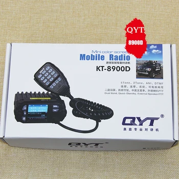 QYT KT-8900D 25W Automobilyje Sumontuoti Du Būdu Radijo Atnaujinti KT-8900 Mini Mobilusis Radijas Su Quad Band Didelis LCD QYT KT8900D