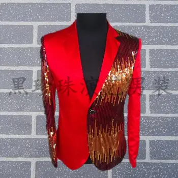 Raudona vyrų kostiumai dizaino masculino homme terno etape kostiumai dainininkų vyrų china švarkas šokių drabužiai, striukė star stiliaus suknelė