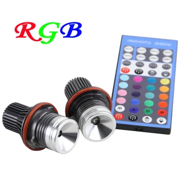 RGB nuotolinio valdymo pulto LED marker Kampas Akis, įvairių spalvų halo žiedas lemputė 12V Canbus BMW E39 E53 E60 E61 E63 E64 E65 E66 X5